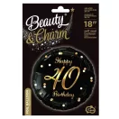 La mulți ani B&C Gold Happy Birthday 40 balon de folie 36 cm