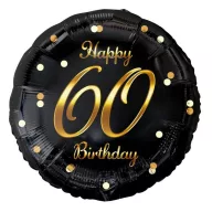 La mulți ani B&C Gold Happy Birthday balon folie 60 36 cm