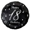 La mulți ani B&C Silver Happy Birthday 18 balon folie 36 cm