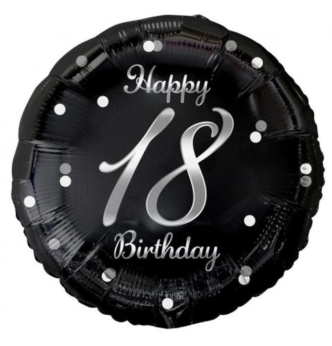 La mulți ani B&C Silver Happy Birthday 18 balon folie 36 cm