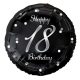 Happy Birthday 18 B&C Silver balon folie 36 cm