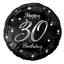 La mulți ani B&C Silver Happy Birthday balon din folie 30 cm