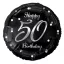 La mulți ani B&C Silver Happy Birthday 50 balon din folie 36 cm