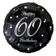 Happy Birthday 60 B&C Silver balon folie 36 cm