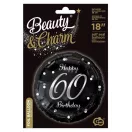 La mulți ani B&C Silver Happy Birthday 60 baloane folie 36 cm