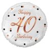 La mulți ani B&C White Happy Birthday balon folie 40 36 cm