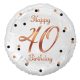 La mulți ani B&C White Happy Birthday balon folie 40 36 cm