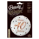 La mulți ani B&C White Happy Birthday balon folie 40 36 cm