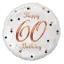 La mulți ani B&C White Happy Birthday 60 balon folie 36 cm