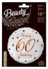 La mulți ani B&C White Happy Birthday 60 balon folie 36 cm