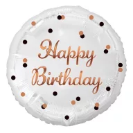 La mulți ani B&C White Balon folie Happy Birthday 36 cm