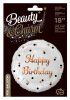 La mulți ani B&C White Balon folie Happy Birthday 36 cm