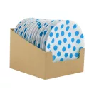 Colorat Sky Blue Polka Dot Farfurie de hârtie cu buline 6 buc 18 cm