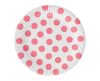 Buline Pink Polka Dots farfurie de hârtie 6 buc 18 cm 6 buc 18 cm