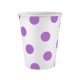 Violet Lavender Polka Dots hârtie pahar 6 buc 250 ml