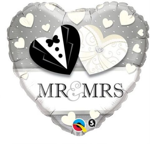 Nuntă Mr & Mrs balon folie 46 cm