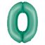 Numere Mint Mat Balon din folie cu cifra 0 menta 76 cm