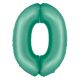 Numere Mint Mat Balon din folie cu cifra 0 menta 76 cm