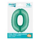 Numere Mint Mat Balon din folie cu cifra 0 menta 76 cm