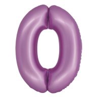   Numere Lavender Mat Balon Lavandă Numărul 0 din Foaie 76 cm