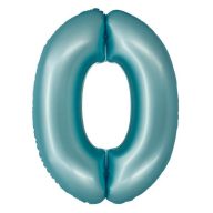 Numere Light Blue Mat Balon de folie albastră 0 76 cm
