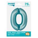 Numere Light Blue Mat Balon de folie albastră 0 76 cm