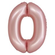 Numere Light Pink Mat Balon din folie roz numărul 0 76 cm