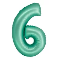 Numere Mint Mat Balon folie menta număr 6 de 76 cm