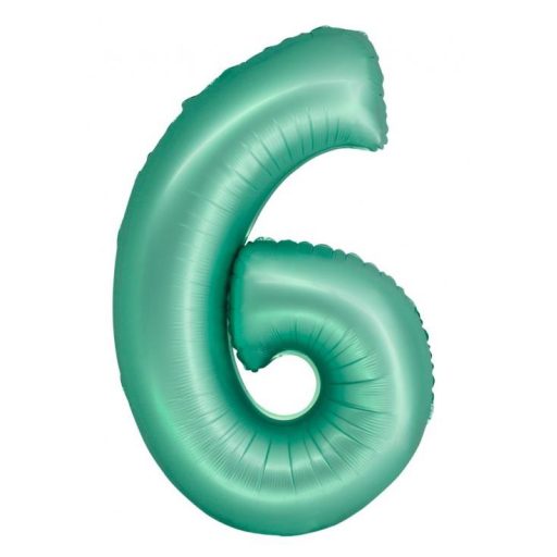 Numere Mint Mat Balon folie menta număr 6 de 76 cm