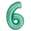 Numere Mint Mat Balon folie menta număr 6 de 76 cm