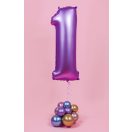 Numere Lavender Mat Balon Foliat Lavandă Numărul 1 76 cm
