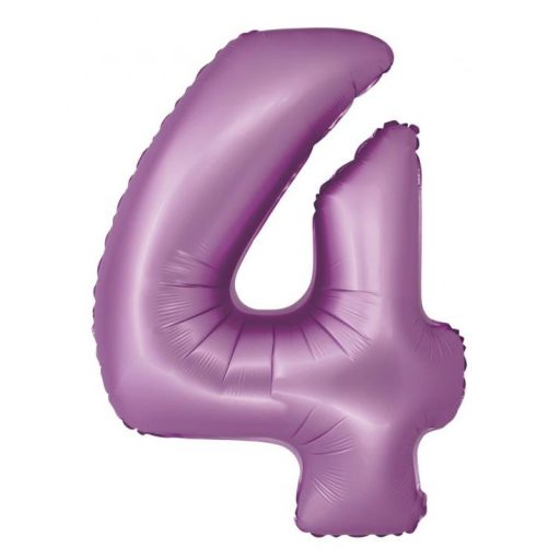 Numere Lavender Mat Balon din folie Levănțică nr. 4 de 76 cm