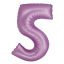Numere Lavender Mat Balon din folie numărul 5 lavandă 76 cm