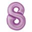 Numere Lavender Mat Balon din folie Lavandă Numărul 8, 76 cm