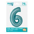 Numere Light Blue Mat Balon Foil Albastru Numărul 6 76 cm