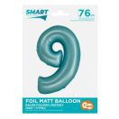 Numere Light Blue Mat Balon folie albastru numărul 9 76 cm
