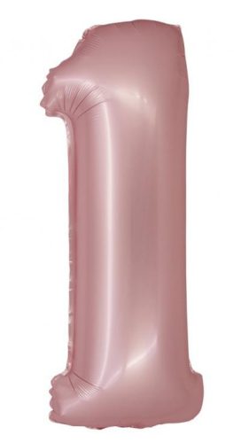 Numere Light Pink Mat Balon folie roz nr. 1 76 cm