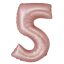 Numere Light Pink Mat Balon folie roz numărul 5 de 76 cm
