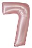 Pink 7 Light Pink Mat număr balon folie 76 cm