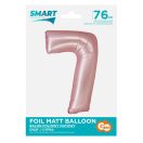Numere Light Pink Mat Balon folie roz numărul 7 76 cm