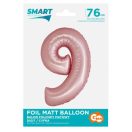 Numere Light Pink Mat Balon folie roz numărul 9 76 cm