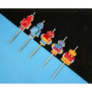 Robot Future lumânare de tort, set de lumânări 5 bucăți