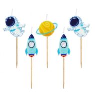 Spațiu Planet lumânare de tort, set de lumânări 5 buc