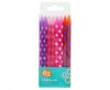 Colorat Dots Set de lumânări roz pentru tort, 16 buc
