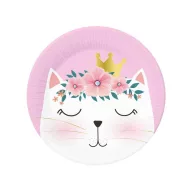 Pisică Sleepy farfurie de hârtie 6 buc 18 cm