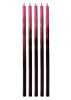 Colorat Ombre Lumânare de tort Roșu-Negru, Set de Lumânări 5 buc