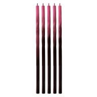  Colorat Ombre Lumânare de tort Roșu-Negru, Set de Lumânări 5 buc