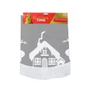 Crăciun Reindeer Fustă de brad argintie, suport