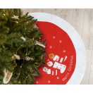 Crăciun Red Fustă din lemn roșu, suport 80 cm