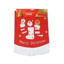 Crăciun Red Fustă din lemn roșu, suport 80 cm